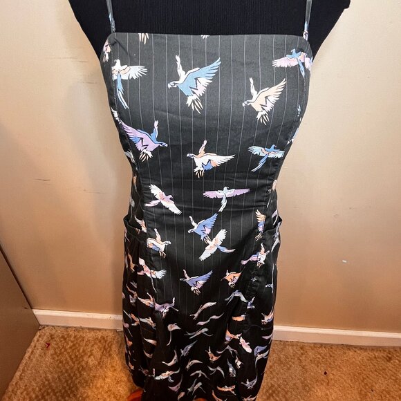 Free People Midi Dress Parrot Size 6 Sunshine of Your Love Printed A-Line Dress - Picture 6 of 16
